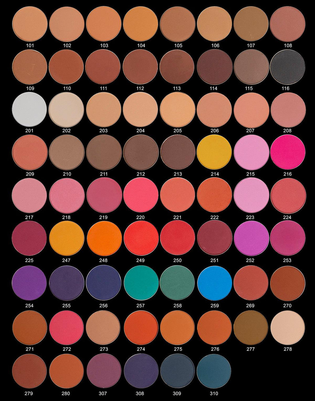 Eyeshadow Sample Pack (All 218 colors) - Makeup Palette Pro